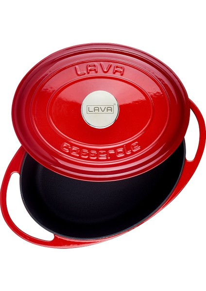 Döküm Oval Tencere Ölçü 22X28CM Kırmızı modelleri