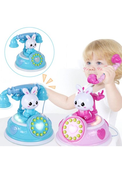 Çizgi Film Telefon Oyuncak Ile Hafif Müzik Hikayesi Gelişimi Çocuklar Için Bebek Mavi (Yurt Dışından)
