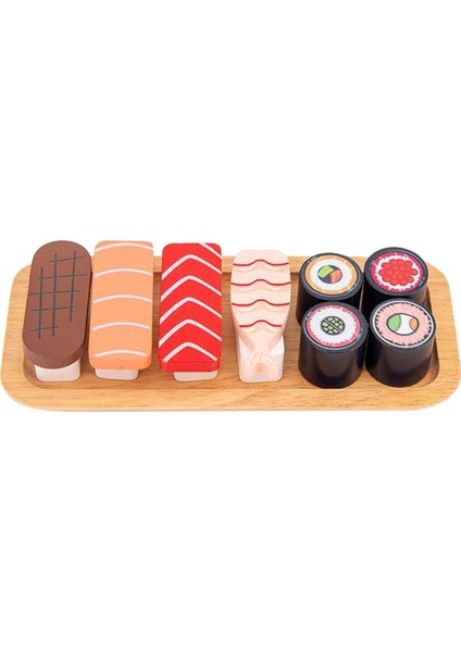 Eğitim Ahşap Oyuncak Suşi Set Playset Çocuk Pişirme Rol Oyna Yiyecek (Yurt Dışından)