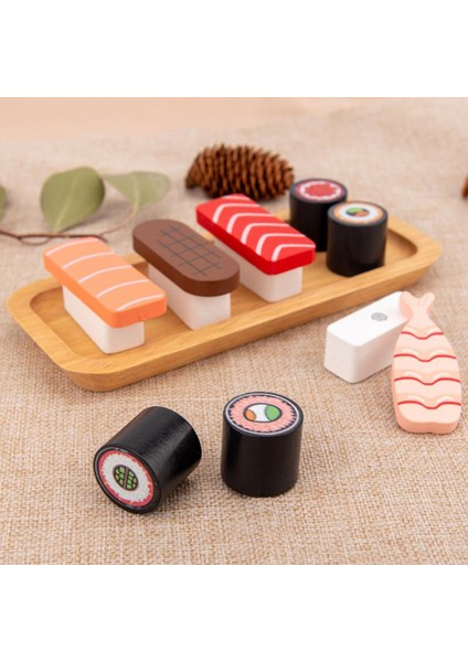 Eğitim Ahşap Oyuncak Suşi Set Playset Çocuk Pişirme Rol Oyna Yiyecek (Yurt Dışından) indirimleri