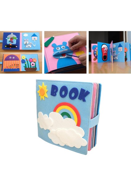 Montessori Sessiz Kitaplar Okul Öncesi Için Taşınabilir Eğitici 3D Duyusal Kitap A (Yurt Dışından) indirimleri