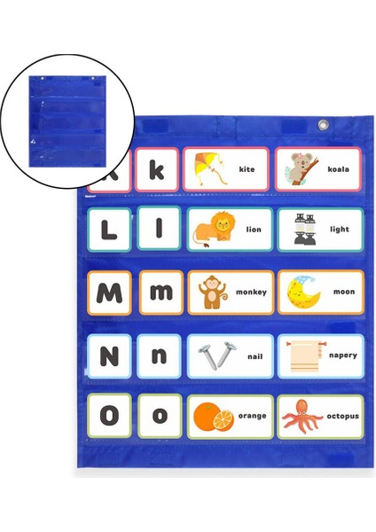 Sınıf Manyetik Cep Grafiği Asılı Ofis Günlük Takvimi Cep Grafik Mavi (Yurt Dışından)
