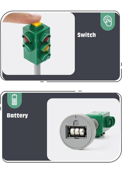 Elektrikli Trafik Işık Güvenlik Yol Işareti Erken Eğitim Çocuk Doğum Günü Oyuncakları (Yurt Dışından)