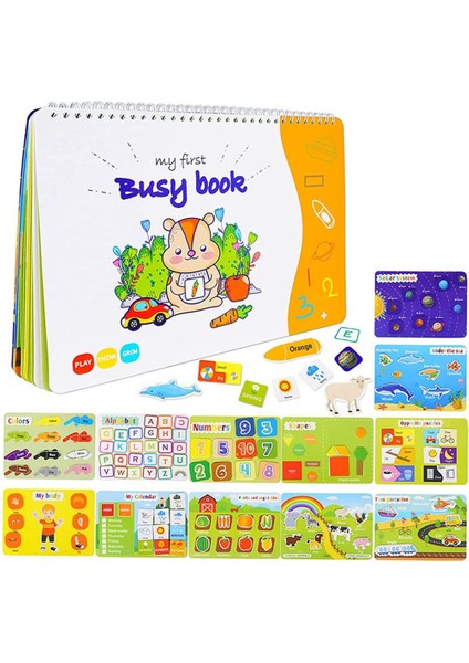 Bebek Meşgul Kitap Bulmaca Okul Öncesi Hediyeler Için 12 Sayfa Erkek Kız Bebek Toddlers (Yurt Dışından)