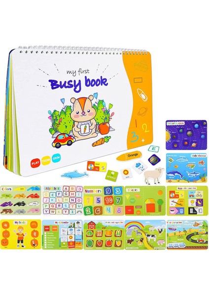 Bebek Meşgul Kitap Bulmaca Okul Öncesi Hediyeler Için 12 Sayfa Erkek Kız Bebek Toddlers (Yurt Dışından)