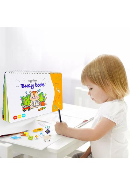 Bebek Meşgul Kitap Bulmaca Okul Öncesi Hediyeler Için 12 Sayfa Erkek Kız Bebek Toddlers (Yurt Dışından)
