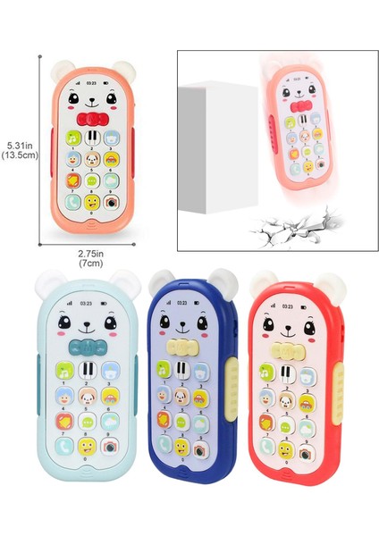 Çocuklar Oyuncak Telefon Pretend Cep Telefonu Oyuncaklar Bebek Toddler Boys Hediye Mavi Için (Yurt Dışından) indirimleri