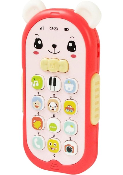 Elektronik Karikatür Telefon Oyuncak Bebek Oyuncakları Telefon Oyuncakları Xmas Hediyeler Kırmızı (Yurt Dışından)