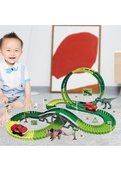 Koyu Yeşil Tren Oyuncaklar Set Yarış Araba Parça Tren Koyu Yeşil Playset Xmas Hediyeler Için (Yurt Dışından) fırsatları