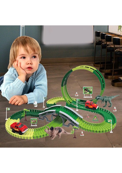Koyu Yeşil Tren Oyuncaklar Set Yarış Araba Parça Tren Koyu Yeşil Playset Xmas Hediyeler Için (Yurt Dışından) indirimleri