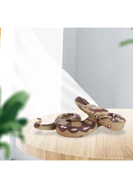Sahte Yılan Modeli Hayvan Bebek Eğitici Python Heykel Çocuk Yetişkinler Için Gri (Yurt Dışından)