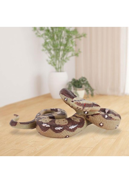 Sahte Yılan Modeli Hayvan Bebek Eğitici Python Heykel Çocuk Yetişkinler Için Gri (Yurt Dışından)