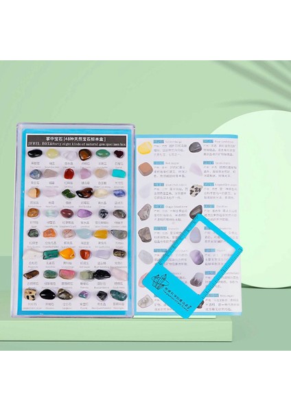 48 Adet Kaya ve Mineral Koleksiyon Deluxe Stem Parti Başlangıç ​​kızlar Mavi (Yurt Dışından) modelleri