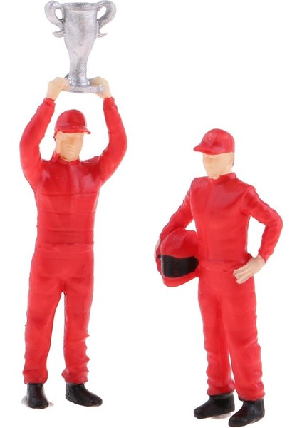 5 Adet 1:64 Insanlar Yarış Araba Sürücüsü Fotoğrafçı Şekil Modeli Set Sahneleri Kırmızı