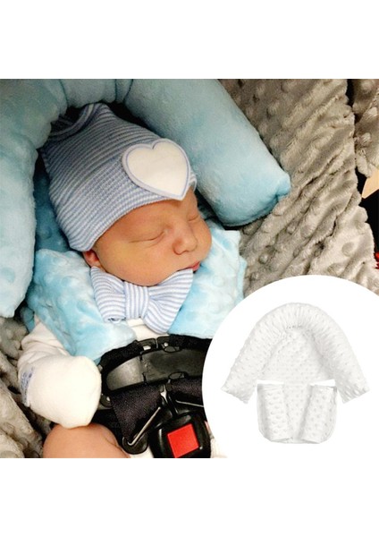 Bebek Kafası Desteği Yastık Boyun Destek Yastık Kafalık Koltuk Pad Caseat Pram Beyaz fiyatları