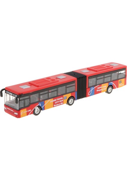 1/64 Diecast Alaşımlı Otobüs Modeli Elektrikli Araba Hediye Çocuk Erkek Kızlar Için Kırmızı