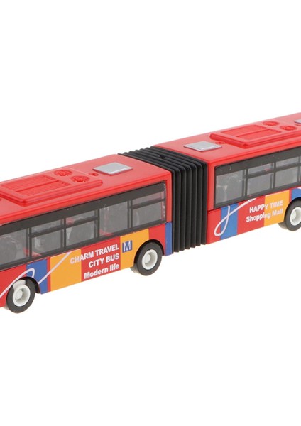 1/64 Diecast Alaşımlı Otobüs Modeli Elektrikli Araba Hediye Çocuk Erkek Kızlar Için Kırmızı