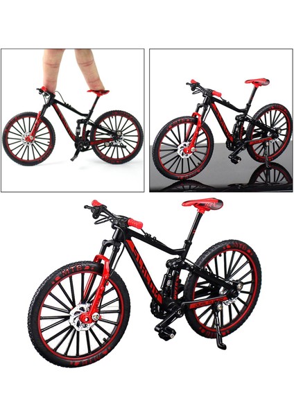1:10 Mini Yarış Bisiklet Dağ Parmak Bisiklet Oyuncaklar Modeli Dekorasyon El Sanatları Kırmızı