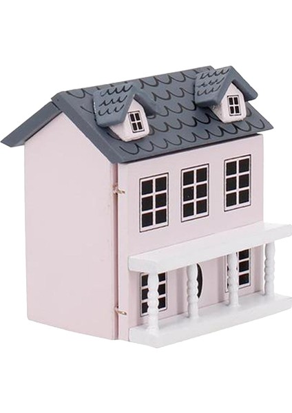 1/12 Ölçekli Dollhouse Minyatür Mini Süsler Ahşap Villa Zanaat Dıy Dekor Pembe indirimleri