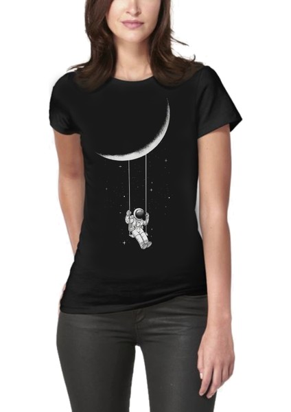 Art T-Shirt Astronaut Swıng Desıgn Tişört