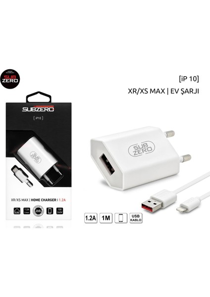 (Iphone) 1A x Şarj Aleti Subzero İP10