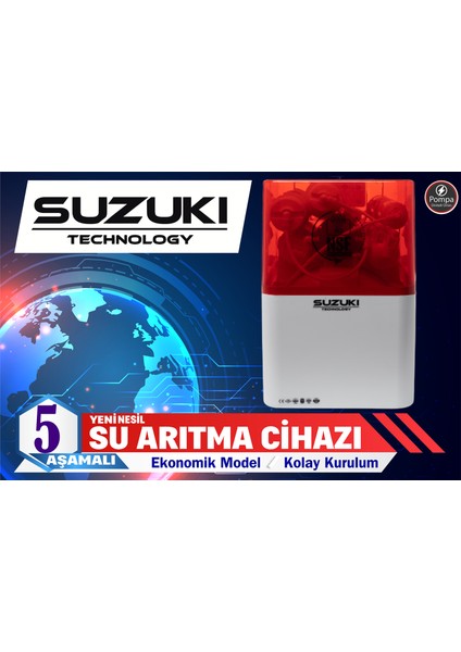 Suzukı Technology Pompalı 5 Aşamalı Su Arıtma Cihazı-Ekonomik Model