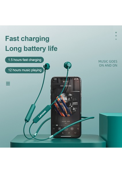 Sh1Bluetooth 5.0 Kablosuz Kulaklık - Yeşil (Yurt Dışından)