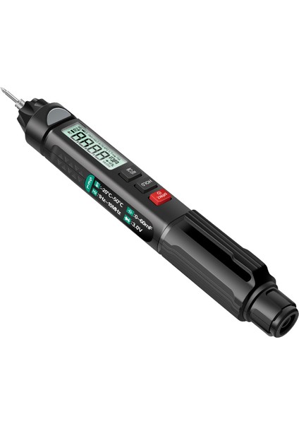 A3007 6000 Sayım LCD Ekranlı Kalem Multimetre - Siyah (Yurt Dışından)