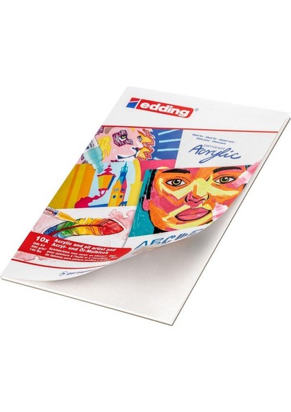 Edding Akrilik ve Yağlı Boya Bloğu 300 gr A4 10 Yp