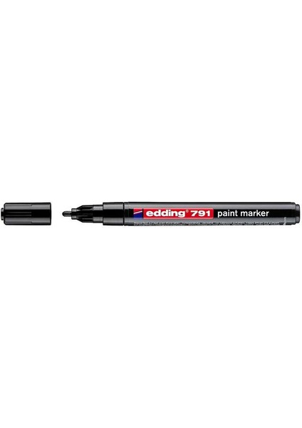 Edding 791 Çok Amaçlı Örtücü Boyama Dekorasyon Markörü 1-2 mm Siyah
