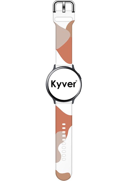 Samsung Watch 3 Desenli Silikon Kordon 22 mm Uyumlu (Vizon-Çöl Kumu)