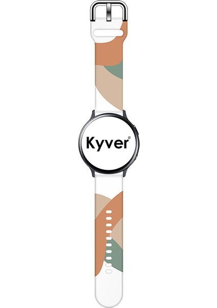 Amazfit Gtr 2 47MM Desenli Silikon Kordon 22 mm Uyumlu (Taba-Kahve)