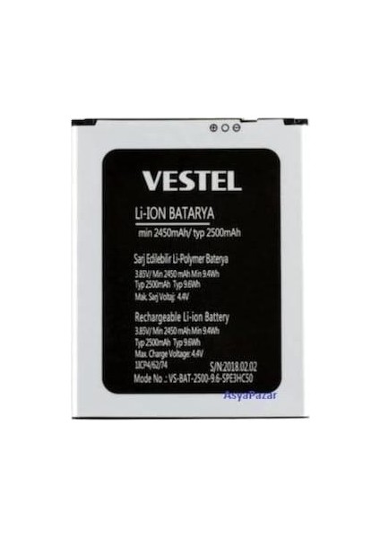 Vestel Venus E3 Pil Batarya