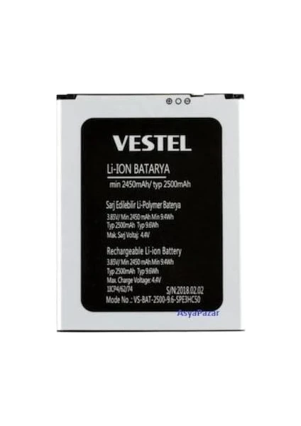 Vestel Venus E4 Pil Batarya