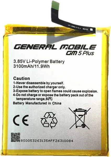 General Mobile Gm5 Plus Pil Batarya