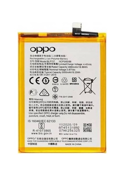 Oppo A5 2020 Pil Batarya