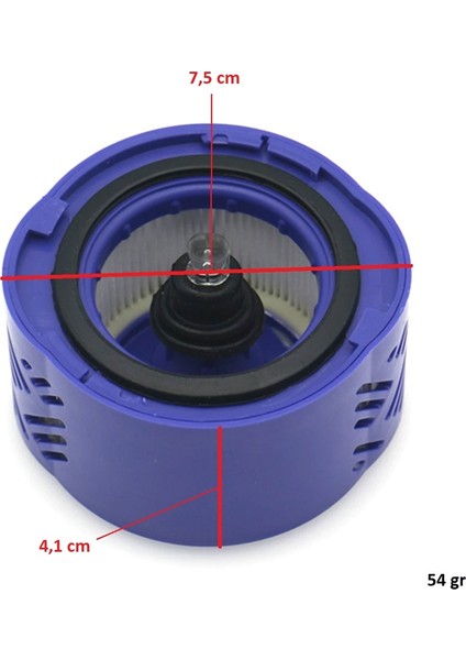 Dyson Uyumlu V6 Elektrikli Süpürge Ön ve Hepa filtre Seti modelleri