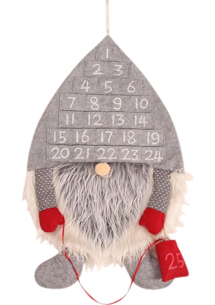 Asılı Noel Advent Takvimi 24 Günlük Tatil Kapı Dekorasyon Gri Için Geri Sayım