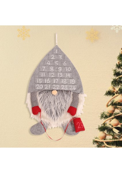 Asılı Noel Advent Takvimi 24 Günlük Tatil Kapı Dekorasyon Gri Için Geri Sayım