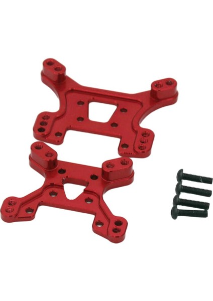 Wltoys Için Metal Arka / Ön Şok Kulesi 144001 124017 124019 Araç Parçaları Kırmızı