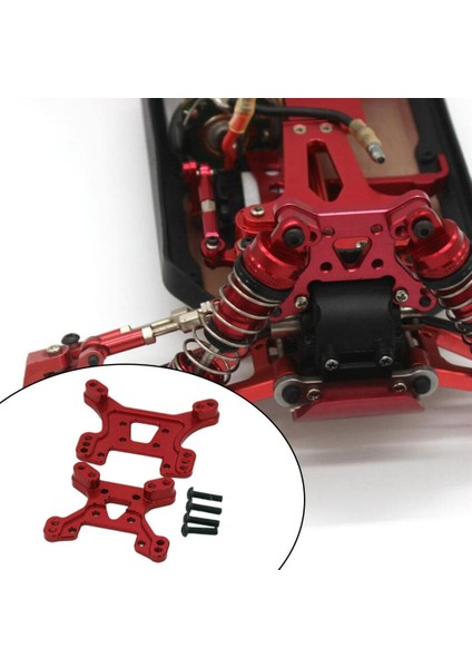 Wltoys Için Metal Arka / Ön Şok Kulesi 144001 124017 124019 Araç Parçaları Kırmızı fırsatları