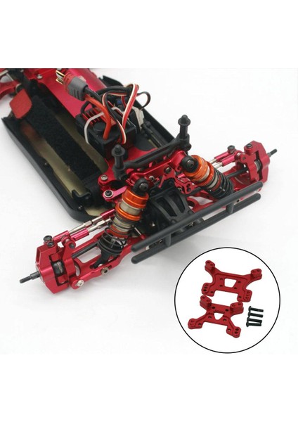 Wltoys Için Metal Arka / Ön Şok Kulesi 144001 124017 124019 Araç Parçaları Kırmızı indirimleri