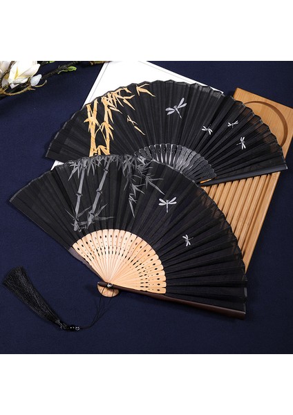 Fan Katlanır Fan Kostümü Hanfu Kadın Dansı Stil Klasik Çocuk Püskül Katlanır Dekorasyon Küçük Fan