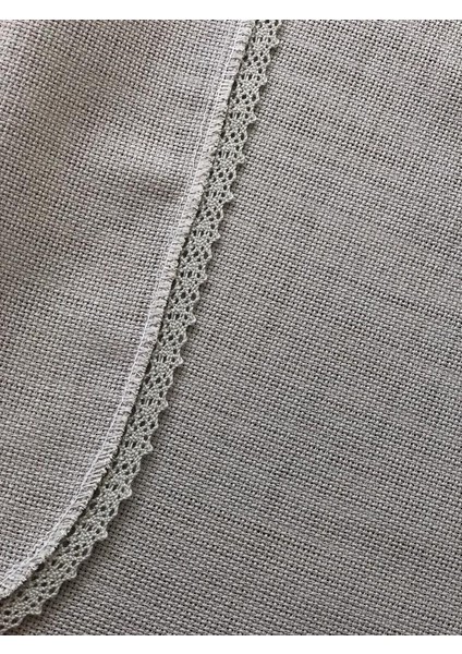 Işlemelik Linen Kumaş Ucu Püsküllü