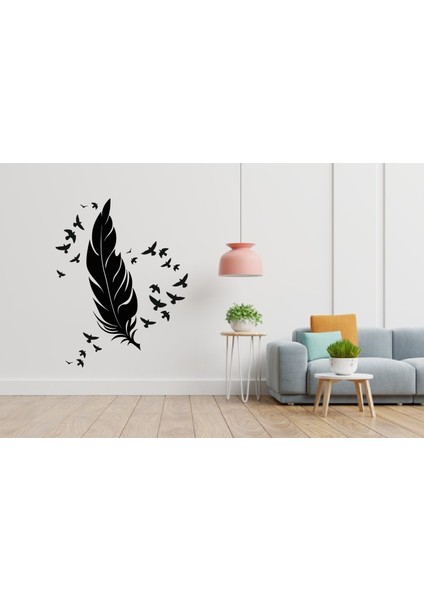 Birds&feather Folyo Kesim Duvar Sticker