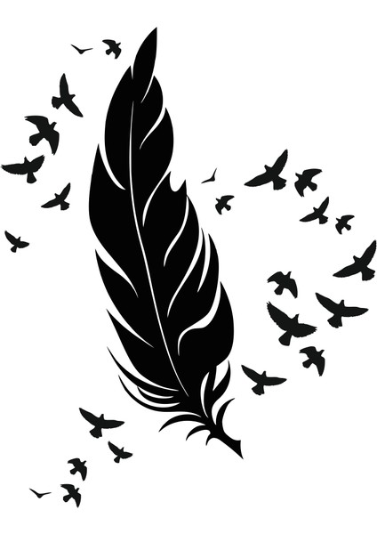 Birds&feather Folyo Kesim Duvar Sticker fiyatları