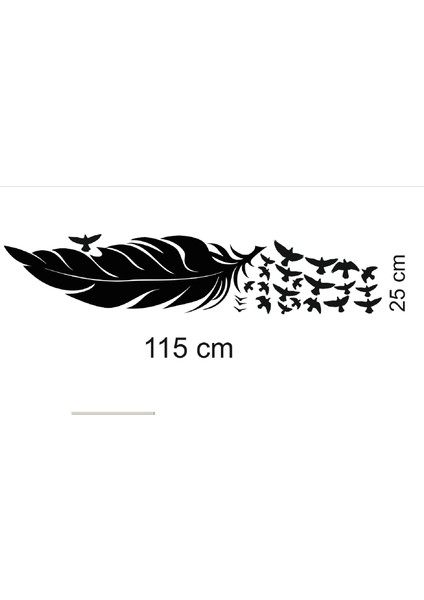 Birds&feather Folyo Kesim Duvar Sticker fırsatları