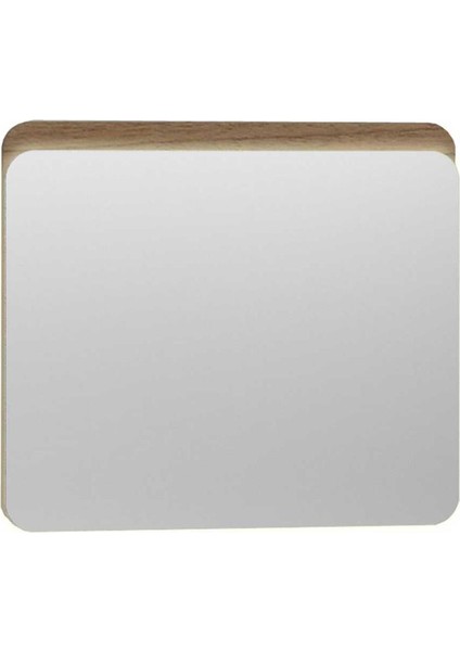 Nest Trendy Aydınlatmalı Ayna 80 cm Hareli Doğal Ahşap 56163