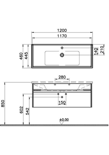 S50+ Lavabo Dolabı 120 cm Parlak Beyaz 54746 fiyatları