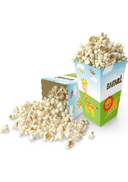 İpek Böceği Safari Popcorn Mısır Kutusu 8 Adet